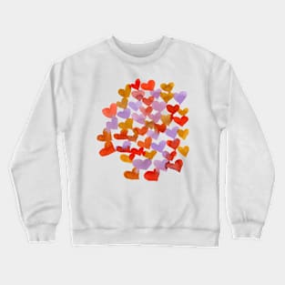 Watercolor melting hearts - retro Crewneck Sweatshirt